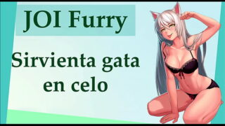 JOI Furry hentai. Sirvienta maid en celo. 10
