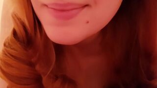 SWEET REDHEAD ASMR GIRLFRIEND RELAXES YOU IN BED 8